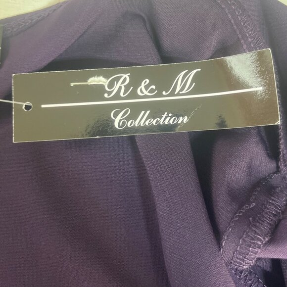 R & M Collection Long Sleeve Jacket Cardigan Womens Size 6 Eggplant New - Picture 6 of 7